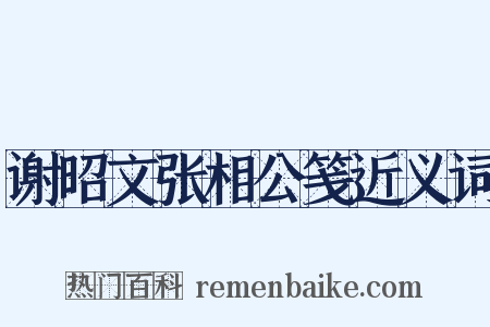 谢昭文张相公笺近义词是什么意思的图片
